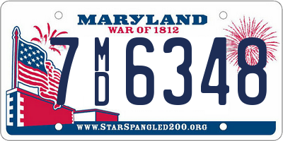 MD license plate 7MD6348