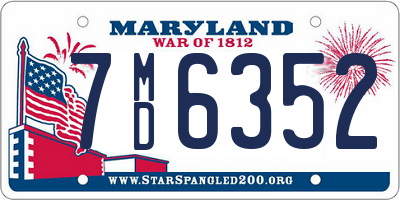 MD license plate 7MD6352