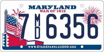 MD license plate 7MD6356