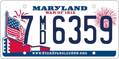 MD license plate 7MD6359