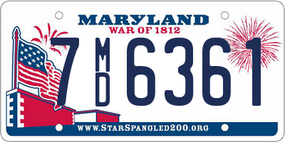 MD license plate 7MD6361