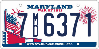 MD license plate 7MD6371