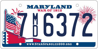 MD license plate 7MD6372