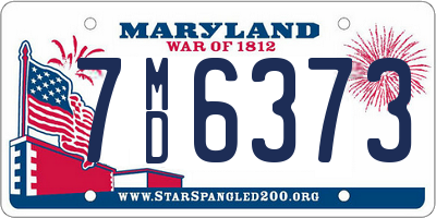 MD license plate 7MD6373