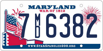 MD license plate 7MD6382