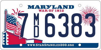 MD license plate 7MD6383