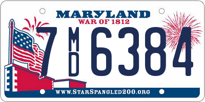 MD license plate 7MD6384