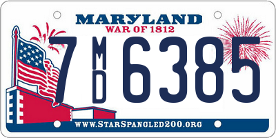 MD license plate 7MD6385