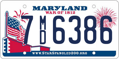 MD license plate 7MD6386