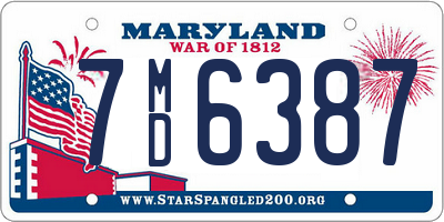 MD license plate 7MD6387