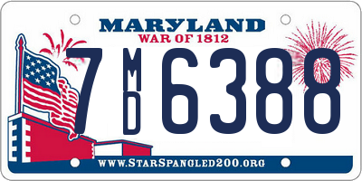 MD license plate 7MD6388