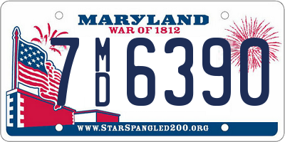 MD license plate 7MD6390