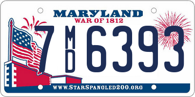 MD license plate 7MD6393