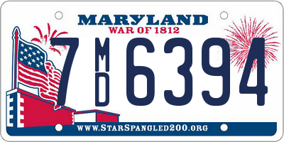 MD license plate 7MD6394