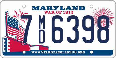 MD license plate 7MD6398