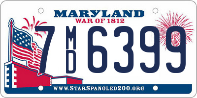 MD license plate 7MD6399