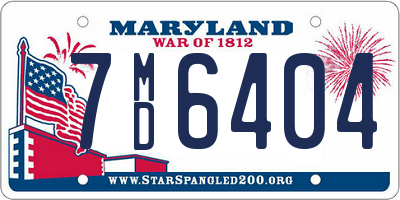 MD license plate 7MD6404