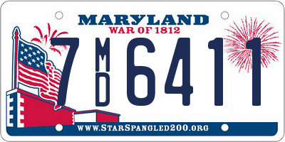 MD license plate 7MD6411