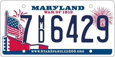 MD license plate 7MD6429