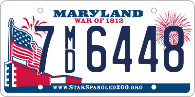 MD license plate 7MD6448