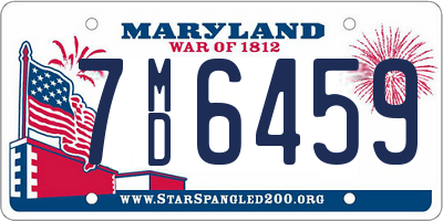 MD license plate 7MD6459