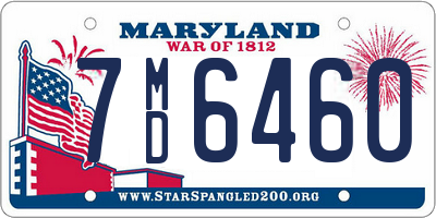 MD license plate 7MD6460