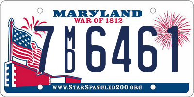 MD license plate 7MD6461