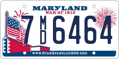 MD license plate 7MD6464