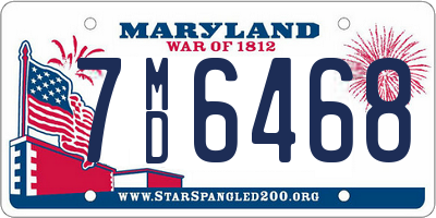 MD license plate 7MD6468