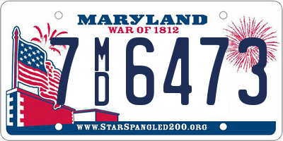 MD license plate 7MD6473