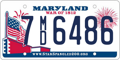 MD license plate 7MD6486