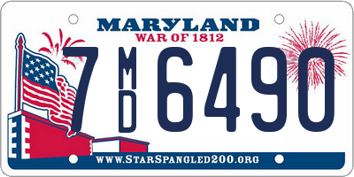 MD license plate 7MD6490