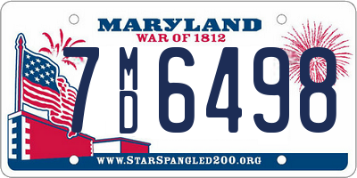 MD license plate 7MD6498