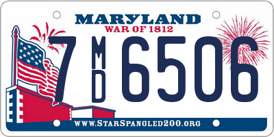 MD license plate 7MD6506