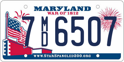 MD license plate 7MD6507