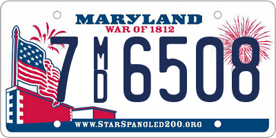 MD license plate 7MD6508