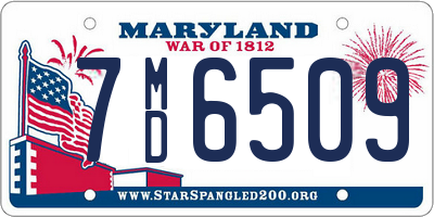 MD license plate 7MD6509