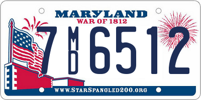 MD license plate 7MD6512