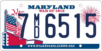 MD license plate 7MD6515