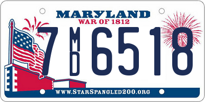 MD license plate 7MD6518