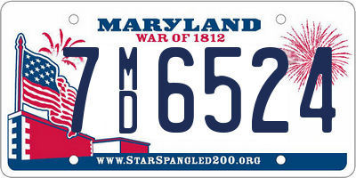 MD license plate 7MD6524