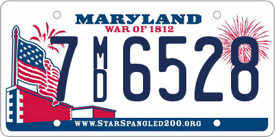 MD license plate 7MD6528