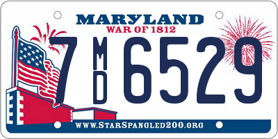 MD license plate 7MD6529