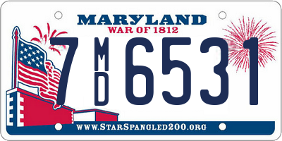 MD license plate 7MD6531