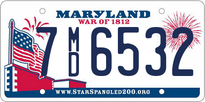 MD license plate 7MD6532