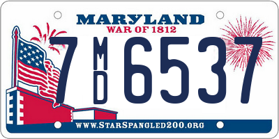 MD license plate 7MD6537