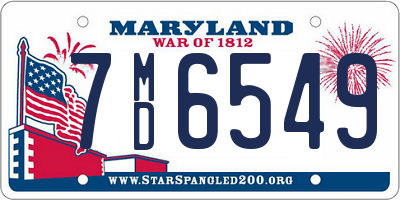 MD license plate 7MD6549