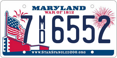 MD license plate 7MD6552