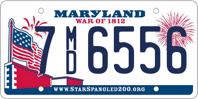 MD license plate 7MD6556