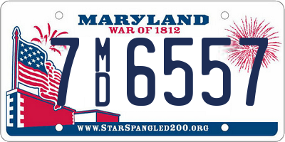 MD license plate 7MD6557